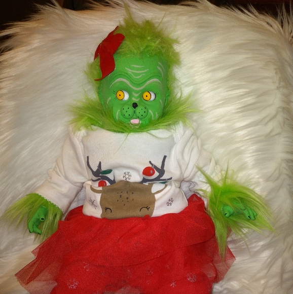 Handmade custom reborn Grinch doll - Picture 11 of 11
